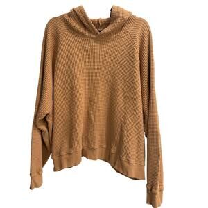 The North Face Size XXL Tan Waffle Weave Hoodie Sweatshirt